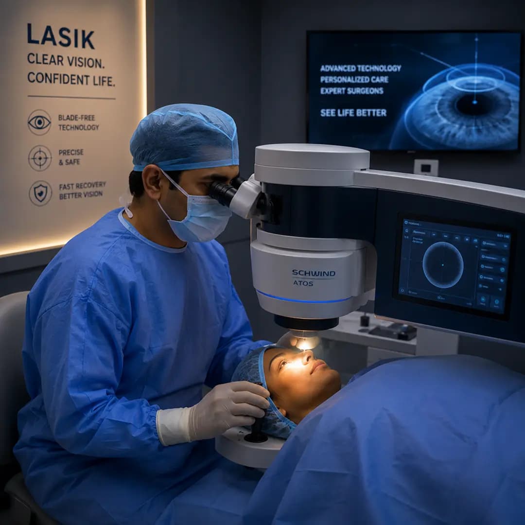 LASIK And Refractive Surgery procedure screening and consulting visual