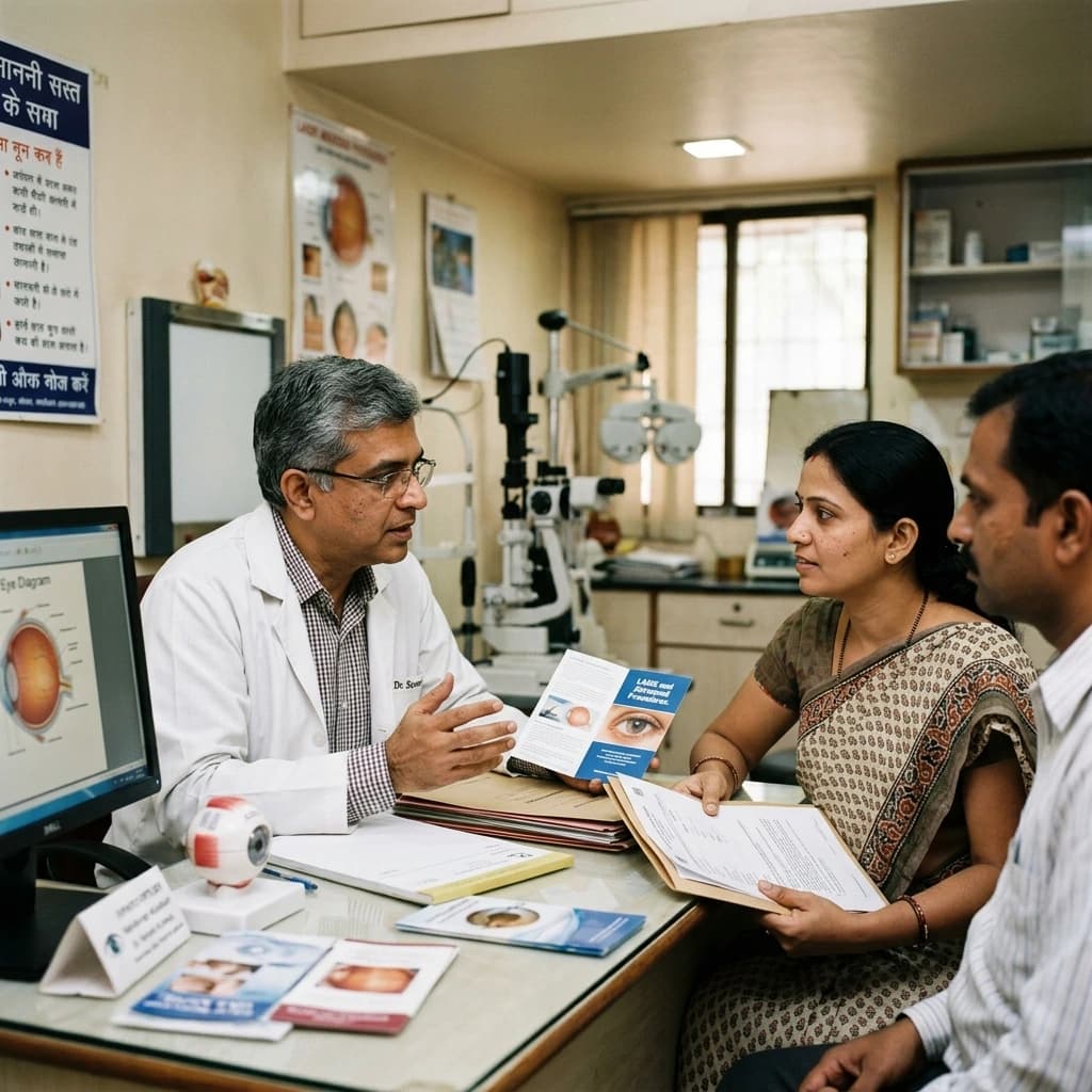 Laser And Advanced Procedure Support visual representing diagnostics support at Aryan Eye Care