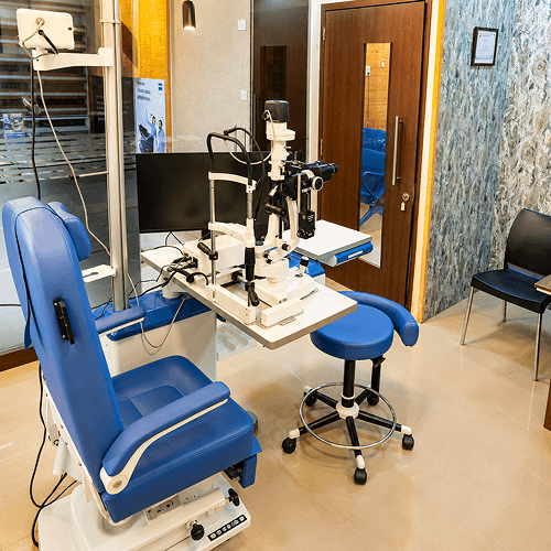 Advanced Diagnostics human eye close-up